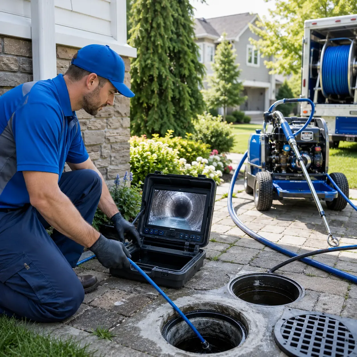 Outdoor drain cleaning professionals serving New Concord, KY
