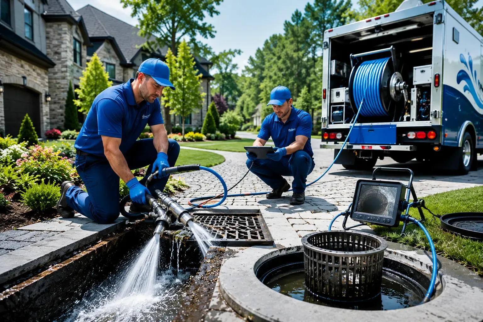 Local outdoor drain cleaning professionals in New Concord, KY